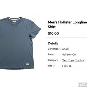 Hollister Men's Slate Blue Tee